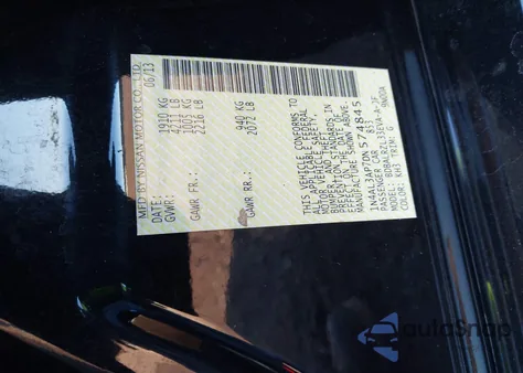 2013 Nissan Altima 2.5 S from USA, damaged, VIN 1N4AL3AP7DN574845